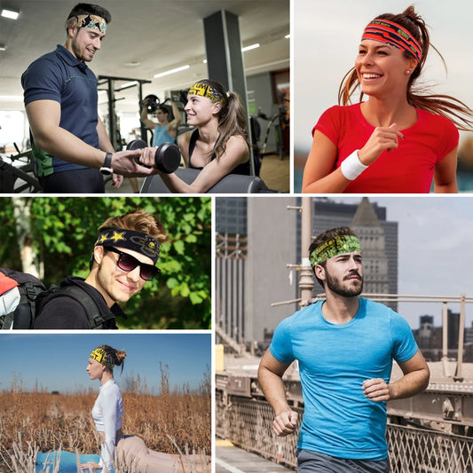 GUMAO Skull Sweatband Headband